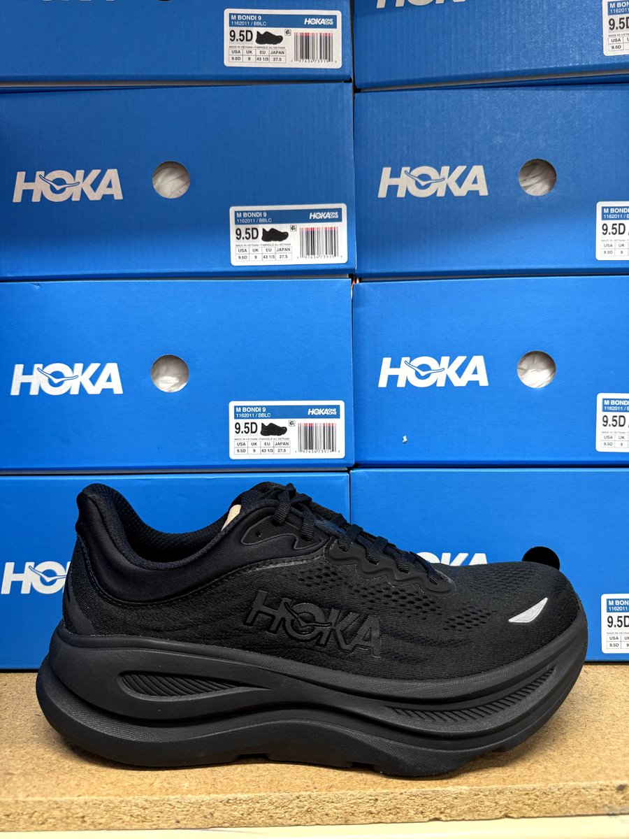 Hoka One One Bondi 9 Triple Black 1162011-BBLC Mens Running