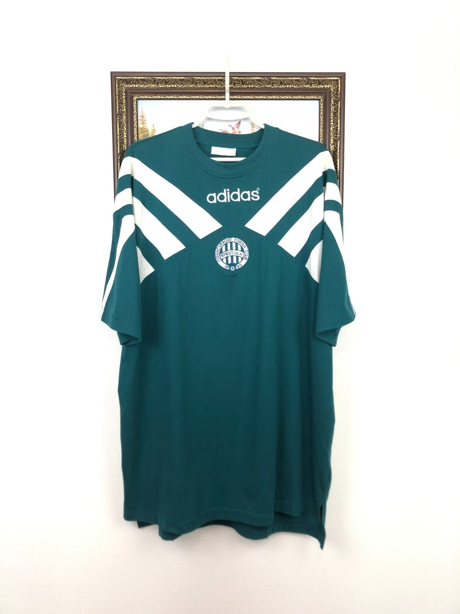 Vintage 90's Adidas Ferencvaros Football Shirt Soccer Adidas
