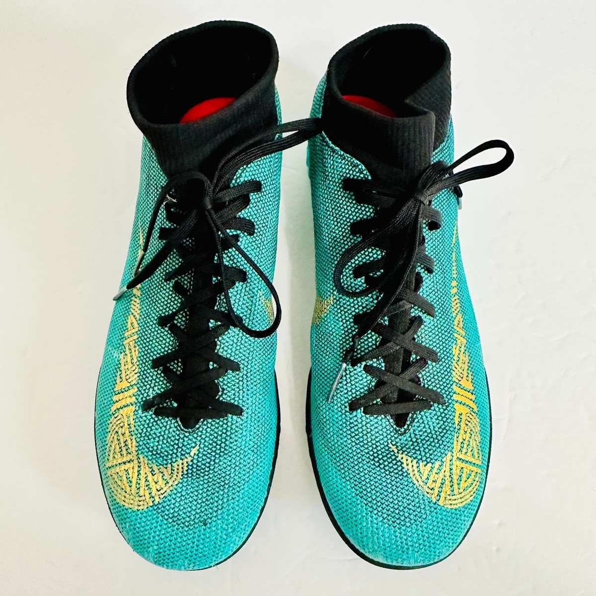 NIKE MERCURIAL X CRISTIAN RONALDO SUPERFLY 6 CR7 FG JADE NEON SZ