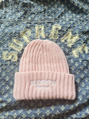 Supreme Classic Logo Chunky Ribbed Beanie (Pink) - FW24 | eBay