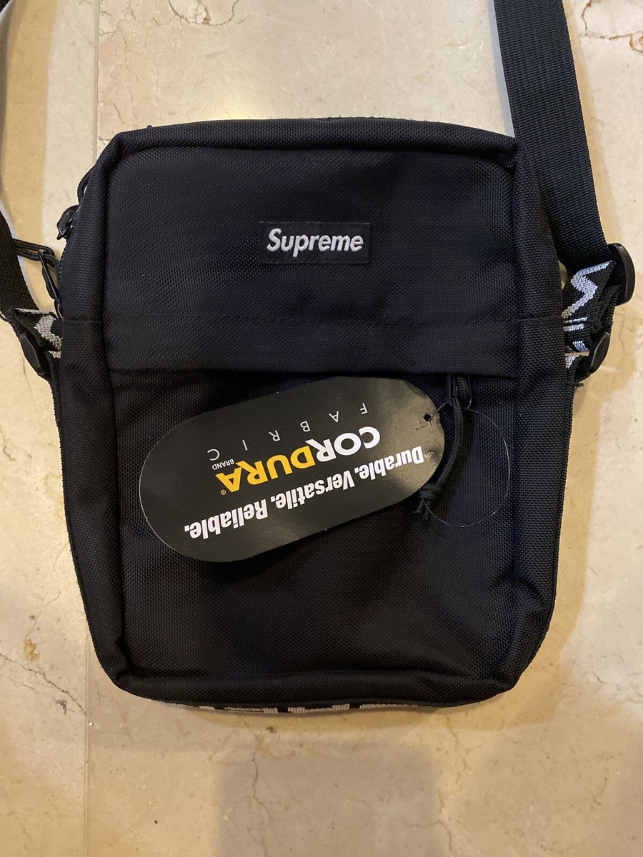 Brand New Supreme SS18 Shoulder Bag - Black Cordura Fabric With