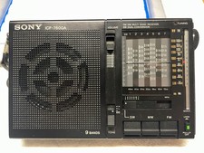 Sony Icf-7600a Portable Radio SW MW FM 9 Band Receiver Tested