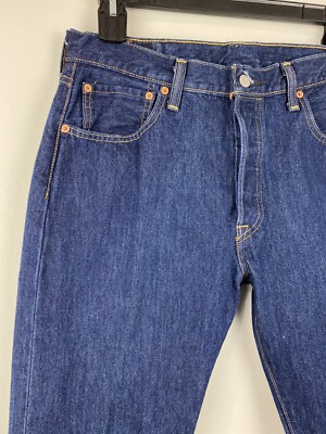 Levi's 501 Original size W34 L32 Men's Blue Straight Leg Button