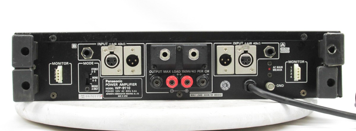 RAMSA Panasonic WP-9110 Dual Channel Power Amplifier 2-Ch | eBay