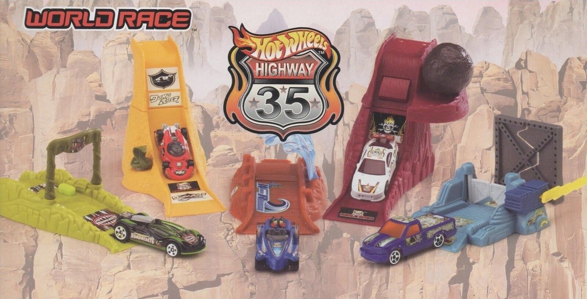2003 HOT WHEELS HIGHWAY 35 WORLD RACE MCDONALDS HAPPY MEAL TOYS