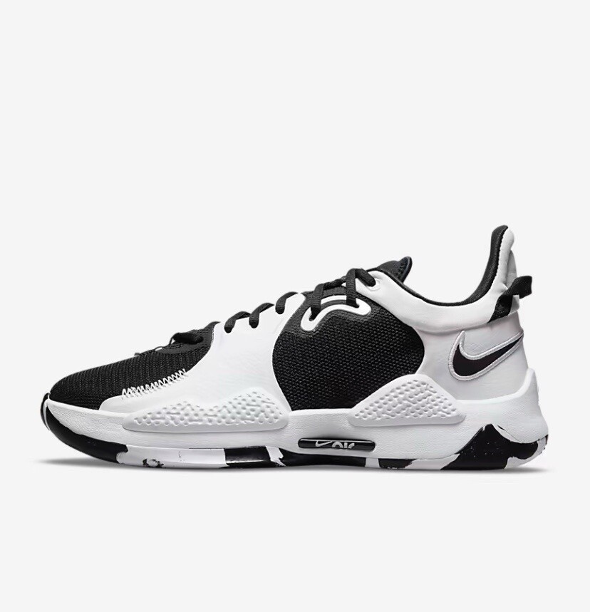 NEW! Nike Paul George 5 (PG5) Basketball Shoes BLK/WHT MENS 8