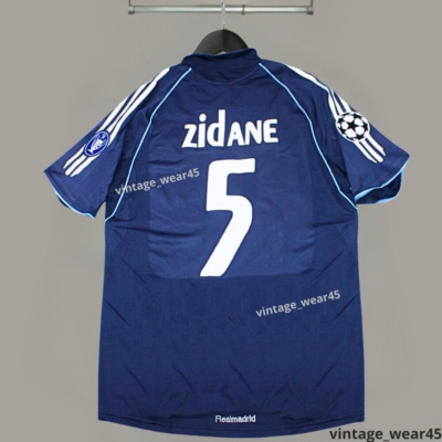 Zidane #5 Real Madrid 2005/2006 Retro Blue Short Sleeve Jersey