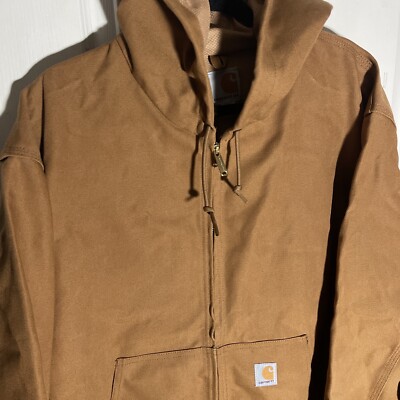 Carhartt Men's Duck Jacket J131 BRN Thermal Lined Coat Sz XL Made