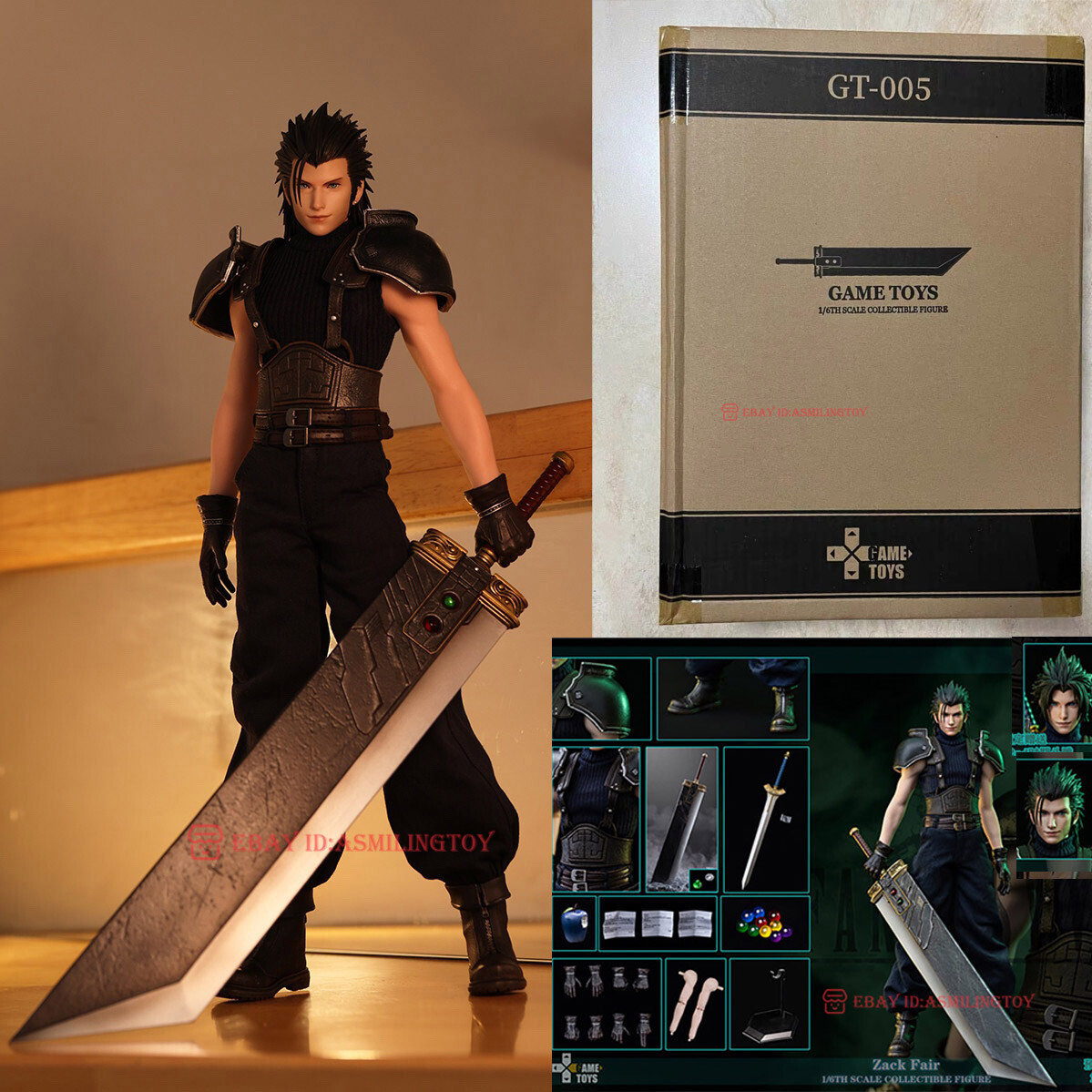 GAMETOYS GT-005 F Fantasy Zack Fair First Class Soldier Action