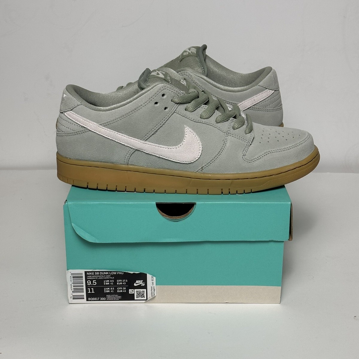 Nike SB Dunk Low Island Green Gum - BQ6817-300 - Size 9.5 | eBay