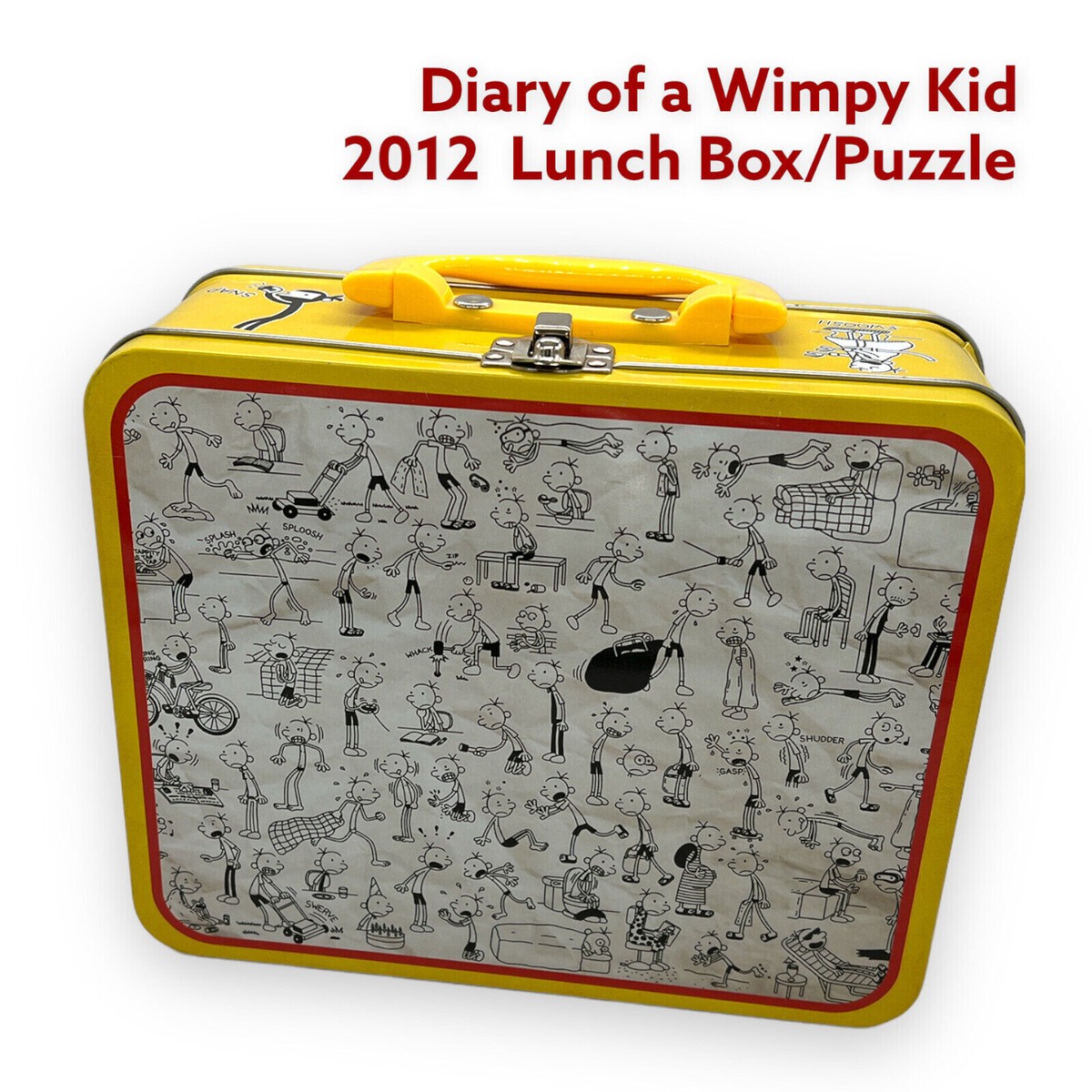 2012 Diary of a Wimpy Kid Yellow Metal Lunchbox Storage Puzzle | eBay