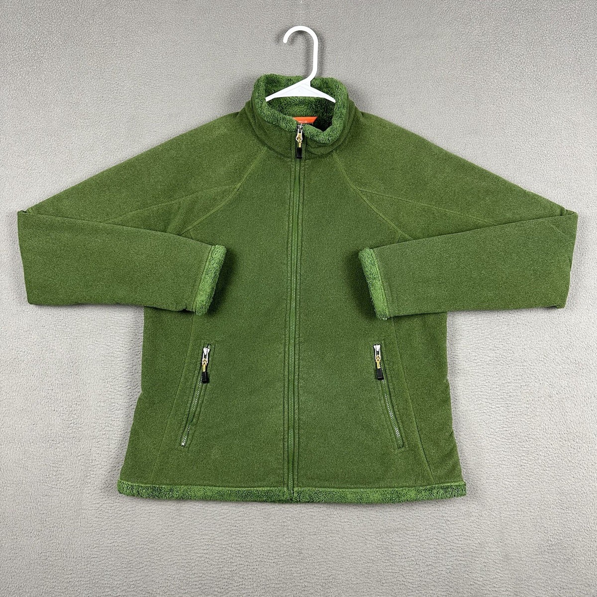 Nike ACG Jacket Womens Large Green Fleece Sherpa Lined Full Zip