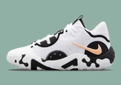 Nike PG 6 Basketball Shoes PG6 White Orange Chalk Black DC1974-101