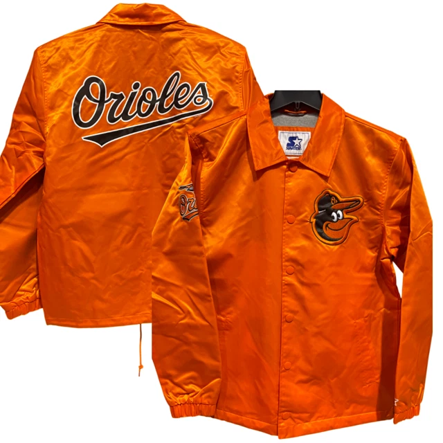 Baltimore Orioles Starter Point Man Full Snap Coaches Jacket