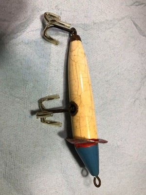 Heddon Dowagiac Expert BH Red Head Antique Fishing Lure c1904