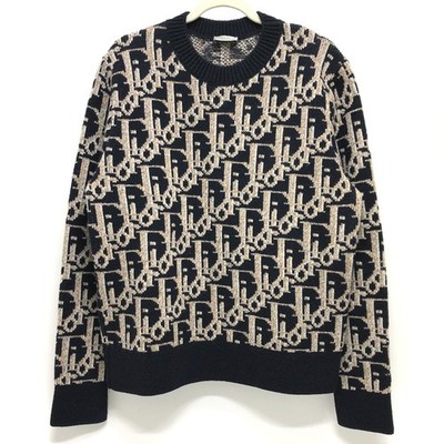 Dior 193M638AT393 Oblique 21AW sweater wool Navy | eBay