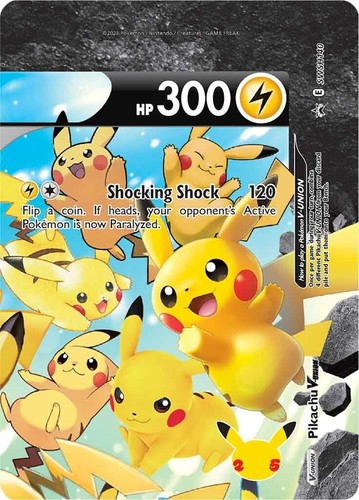 2021 Pokemon SWSH BSP Celebrations Collection #141 Pikachu V Union