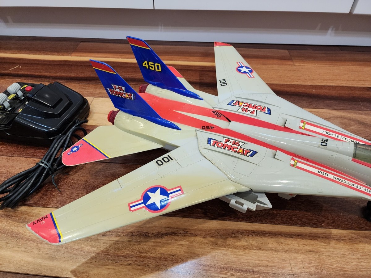 1990 New Bright F-14 Tomcat Corded Remote Control Fighter Jet | eBay