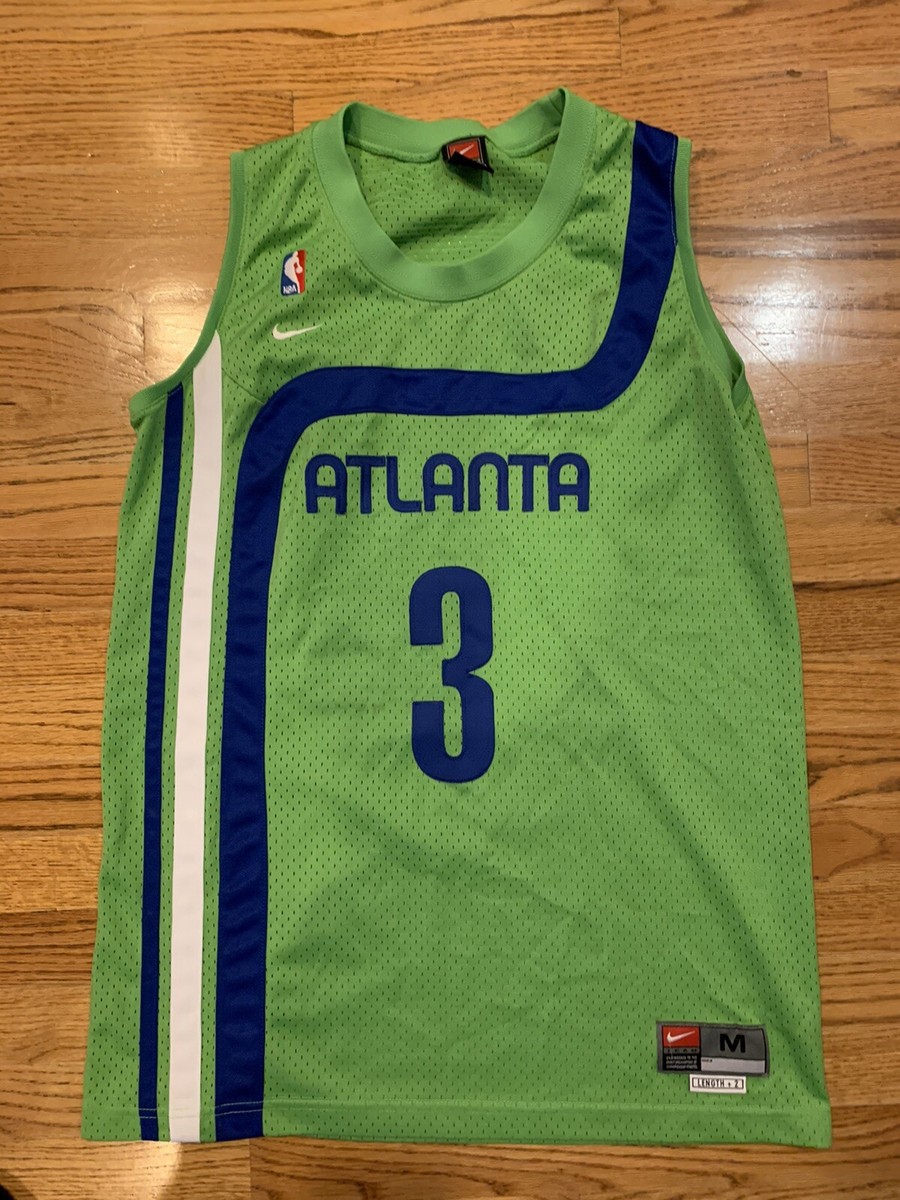 Atlanta Hawks Shareef Abdur Rahim #3 Green Blue Nike Basketball
