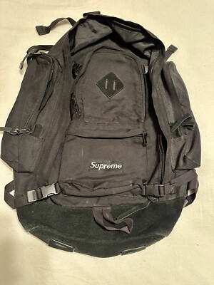 SUPREME 20th SS06 Black Canvas Backpack Box Logo Vintage | eBay