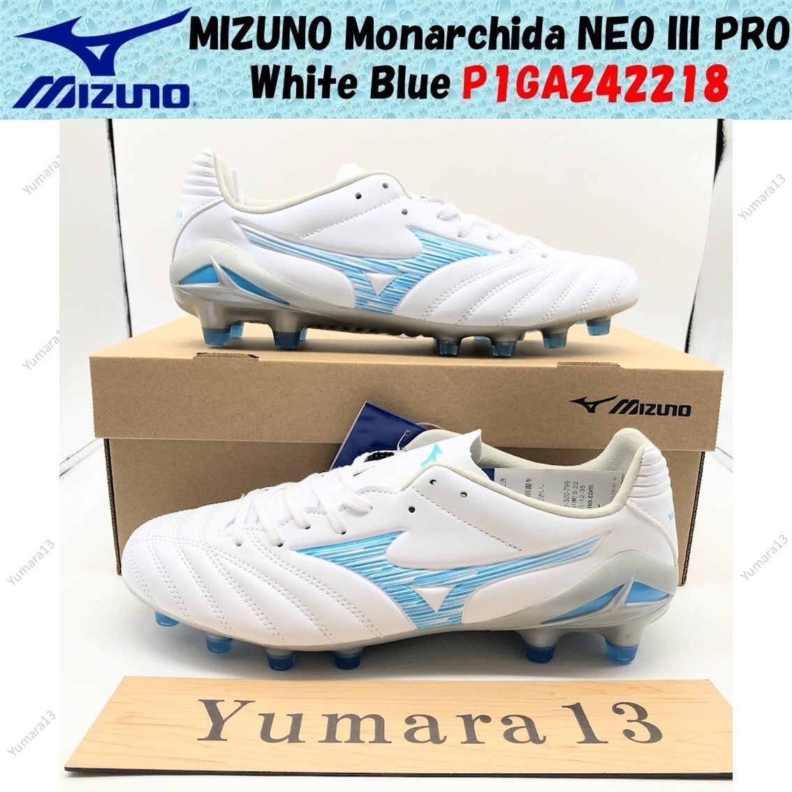 MIZUNO Monarchida NEO III PRO White Blue P1GA242218 Men's Size | eBay