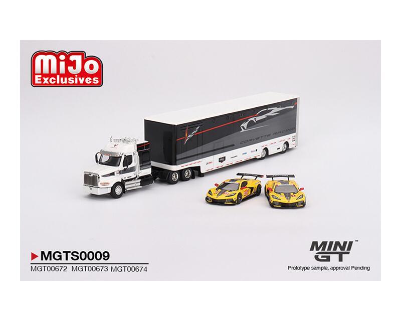 MINI GT 1:64 Chevroler Racing C8.R Racing Transporter Set Car | eBay