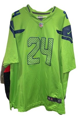 Marshawn Lynch #24 Seattle Seahawks NFL Nike On Field Green Jersey