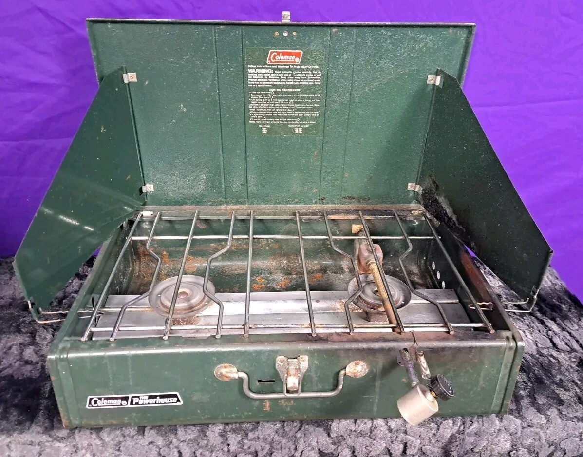 Coleman 413H 2 Burner Campstove Powerhouse NO TANK LP CONVERTED