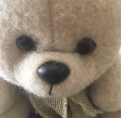 AGNONA Cashmere Bear Small Beige Made in Italy Soft Plush Toy from