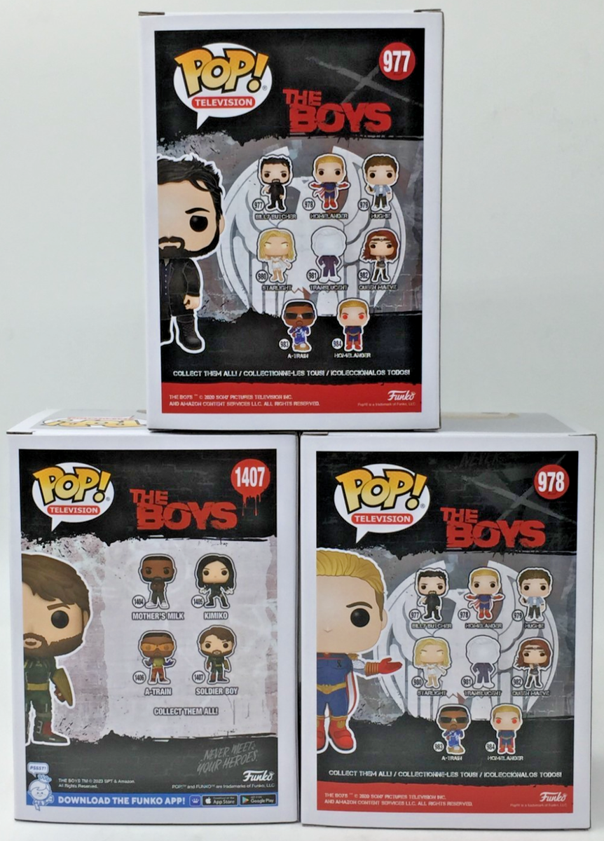 Funko Pop! The Boys Soldier Boy #1407 Billy #977 Homelander #978