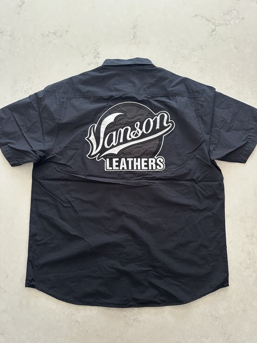Size XL - Supreme FW25 Vanson Leathers S/S Work Shirt Logo Black