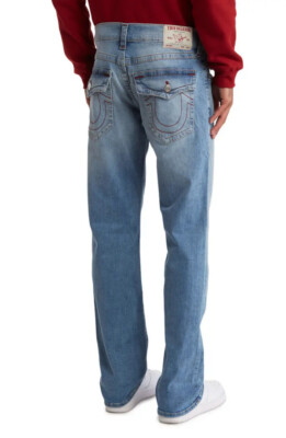 NWT TRUE RELIGION Ricky Flap Relaxed Straight Fit Jeans Size 34 in