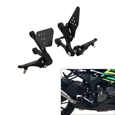 Driver Foot Pegs Footrests Bracket Fit For Kawasaki Ninja ZX6R