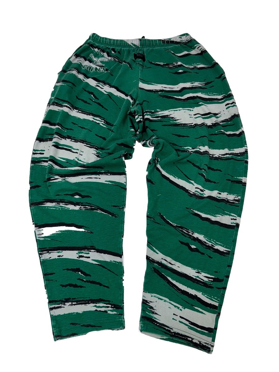 Vintage 90s Philadelphia Eagles Zubaz Pants Striped Kelly Green
