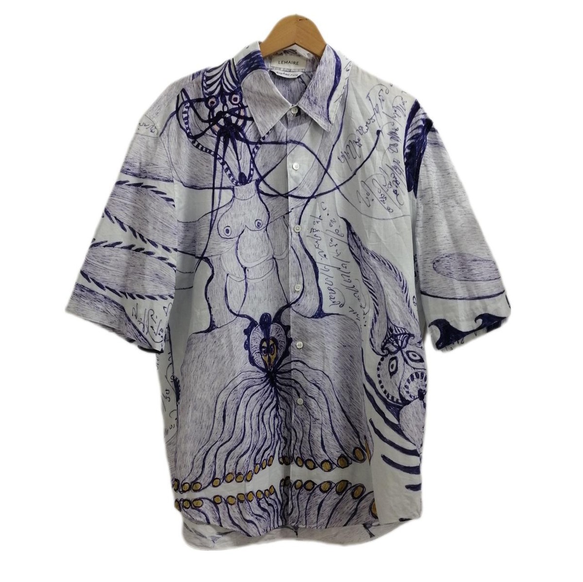 Lemaire All-Over Pattern Blu Series Angkasapura Ss Shirt | eBay