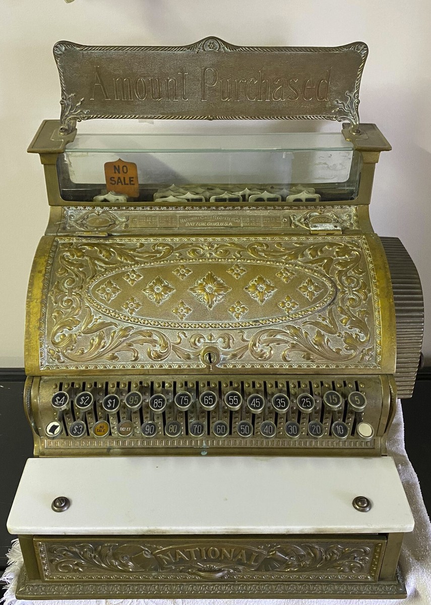 National Cash Register Antique Vintage Collectible Brass | eBay