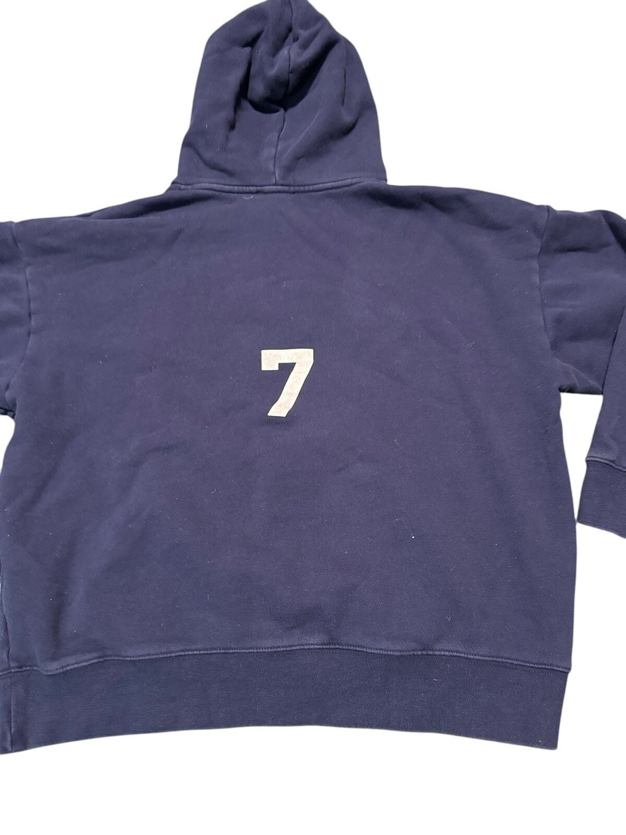 Fear of God Seventh Collection ABC Hoodie blue Made in USA Size