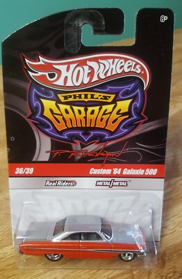 Hot Wheels Custom '64 Galaxie 500 Phil's Garage 1:64 Silver/Orange