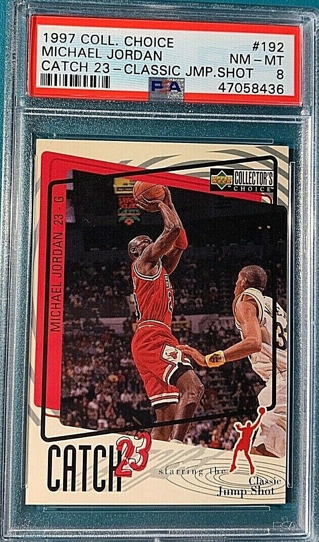 1997 Collector's Choice #192 Michael Jordan Catch 23 Classic Jump