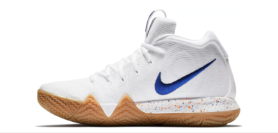 Nike Kyrie 4 Uncle Drew # 18 White Royal Blue Gum Sole Men's