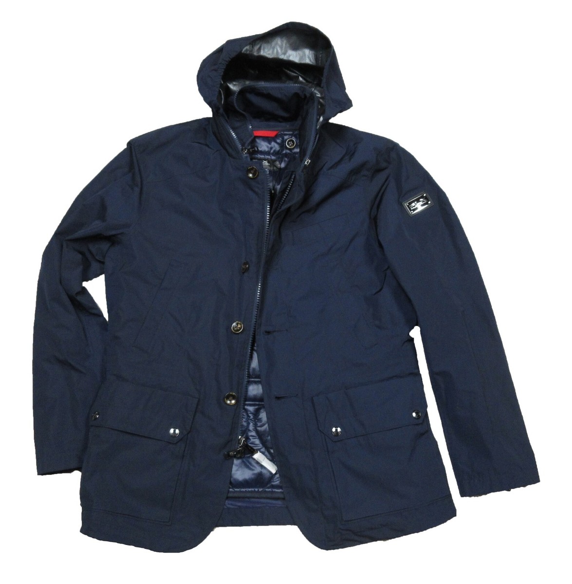 RLX Ralph Lauren Men's Navy 3-In-1 Water-Resistant Stow Away Hood