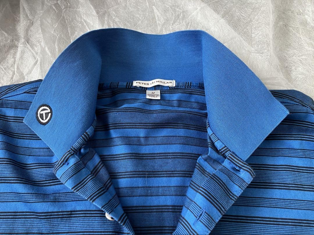 PETER MILLAR ピーターミラー ハーフジップ シャツ S ブルー