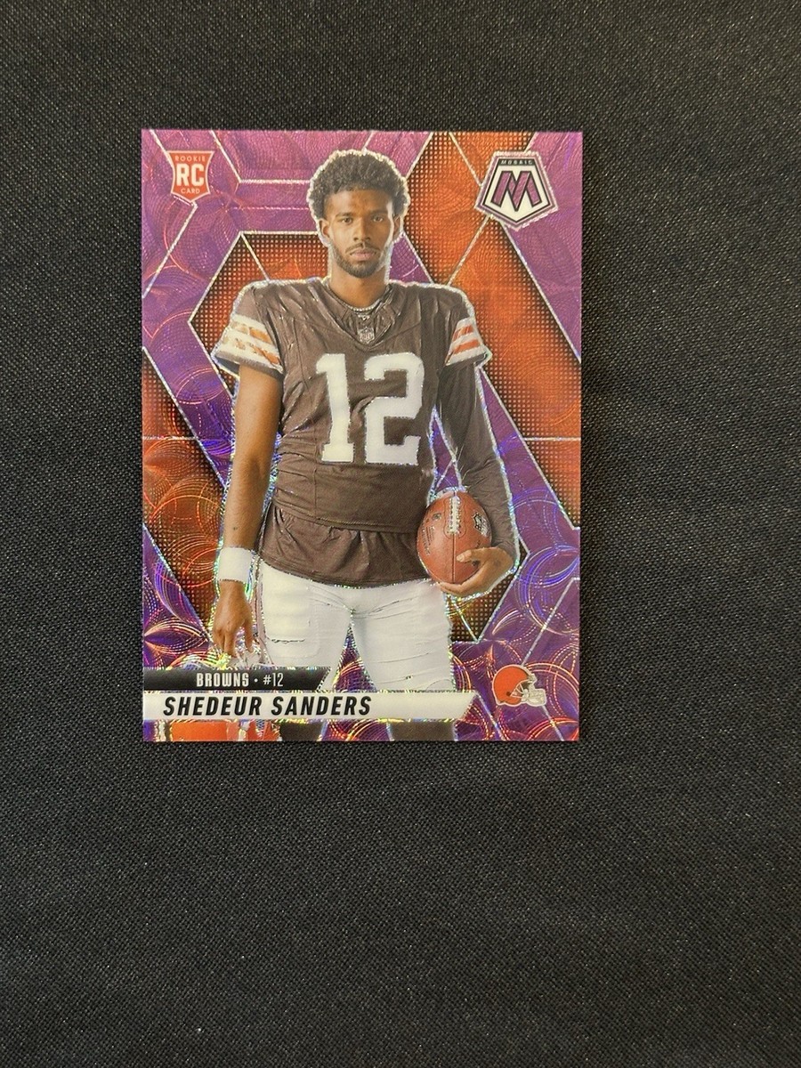 2025 Panini Mosaic Shedeur Sanders Rookie RC Purple Scope Prizm