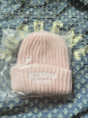 Supreme Classic Logo Chunky Ribbed Beanie (Pink) - FW24 | eBay