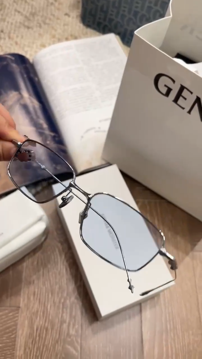 Gentlemonster Sunglasses BOLD - Atomic 02(B) Silver Frame Blue