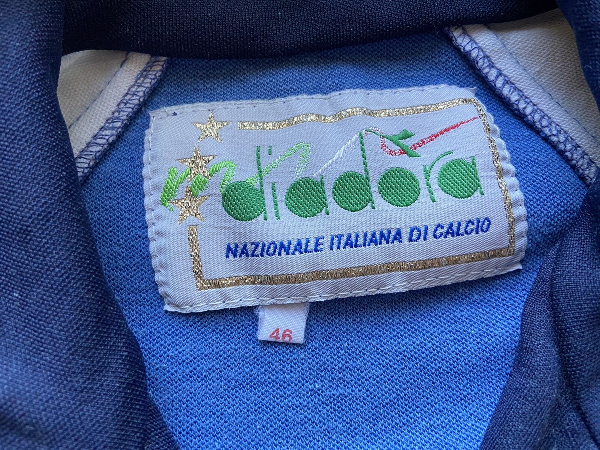 ITALY 1990 1992 FOOTBALL SOCCER TRACK TOP JACKET DIADORA sz 46 | eBay