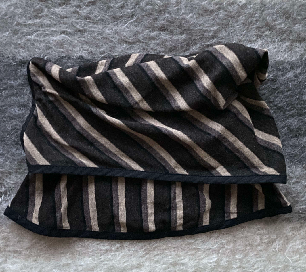 Kiko Kostadinov AW19 Midnight Stripe Spiral Neck Gaiter, pink one