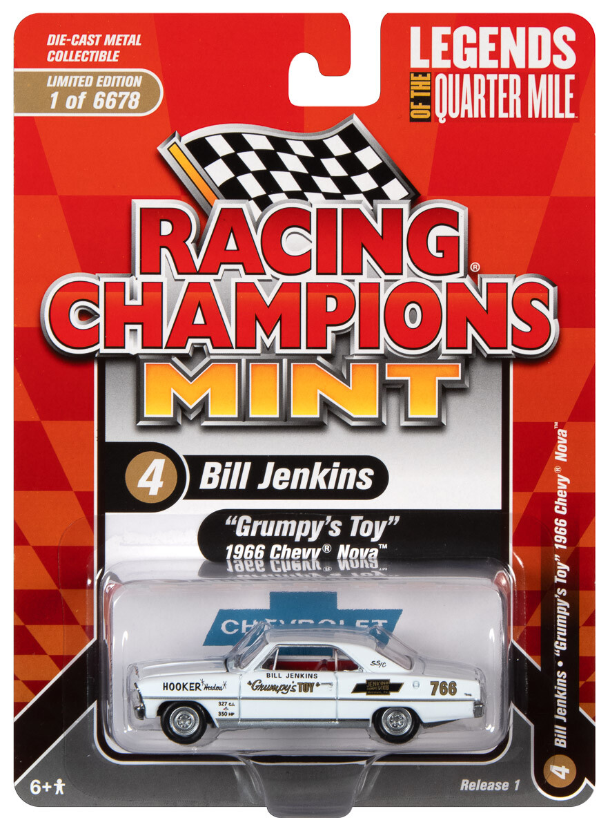 1:64 RACING CHAMPIONS MINT *BILL JENKINS* Grumpy's Toy 1966 Chevy