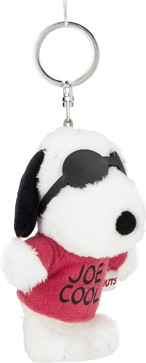PEANUTS Snoopy key chain Plush JOE COOL Fluffy Red 2022 kawaii