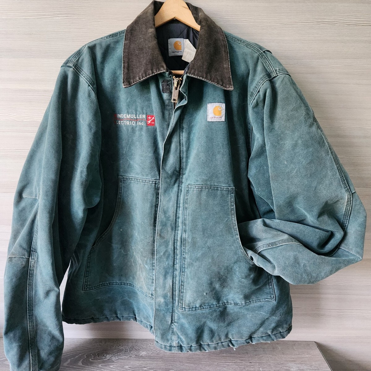 Carhartt Vintage J22 HTG Arctic Crop Jacket Green Quilt Lined Size